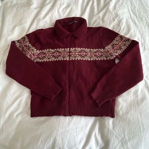 Brandy Melville Wool Blend Sweater with Zipper